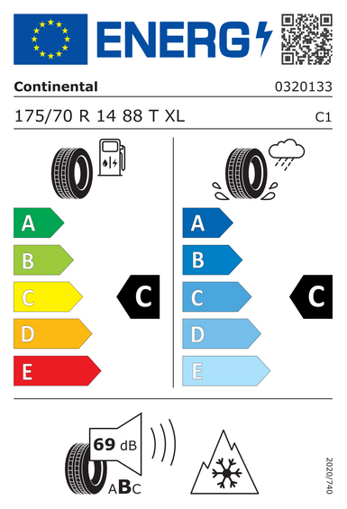 Pneus Continental WinterContact TS 870 XL 175/70 R14 88T