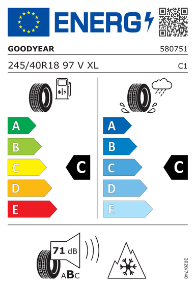 Pneus Goodyear ULTRAGRIP PERFORMANCE 3 XL FP 245/40 R18 97V