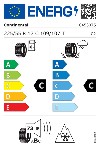 Pneus Continental VancoWinter 2 225/55 R17 109T