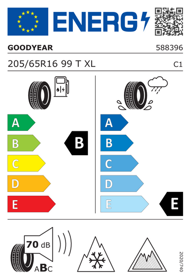 Pneus Goodyear UltraGrip Ice 3 205/65 R16 99T