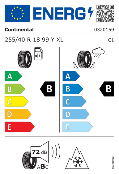 Pneus Continental AllSeasonContact 2 XL FR 255/40 R18 99Y