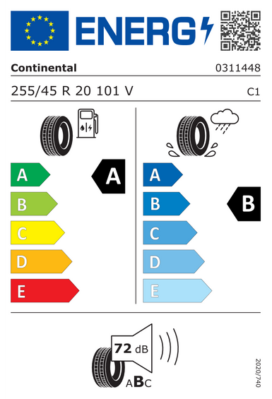 Pneus Continental EcoContact 6 255/45 R20 101V