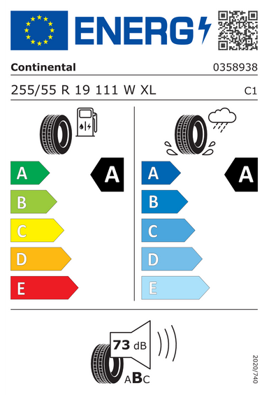 Pneus Continental ContiSportContact 5 XL FR J LR 255/55 R19 111W
