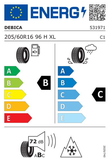 4x ROUES 16 Hiver DACIA JOGGER I SANDERO STEPWAY III BJ1 Dębica 205/60 R16