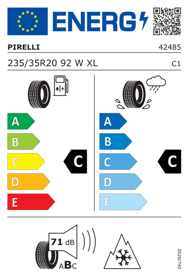 Pneus Pirelli Winter Sottozero 3 XL FR T0 PNCS ELT 235/35 R20 92W