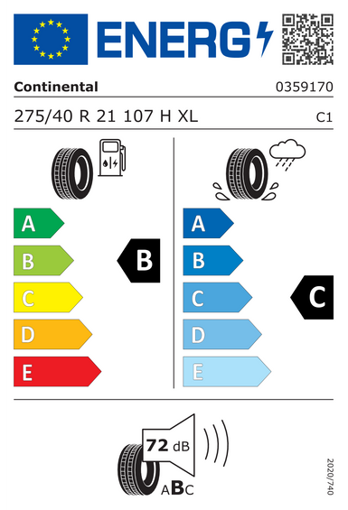 Pneus Continental CrossContact RX XL FR 275/40 R21 107H